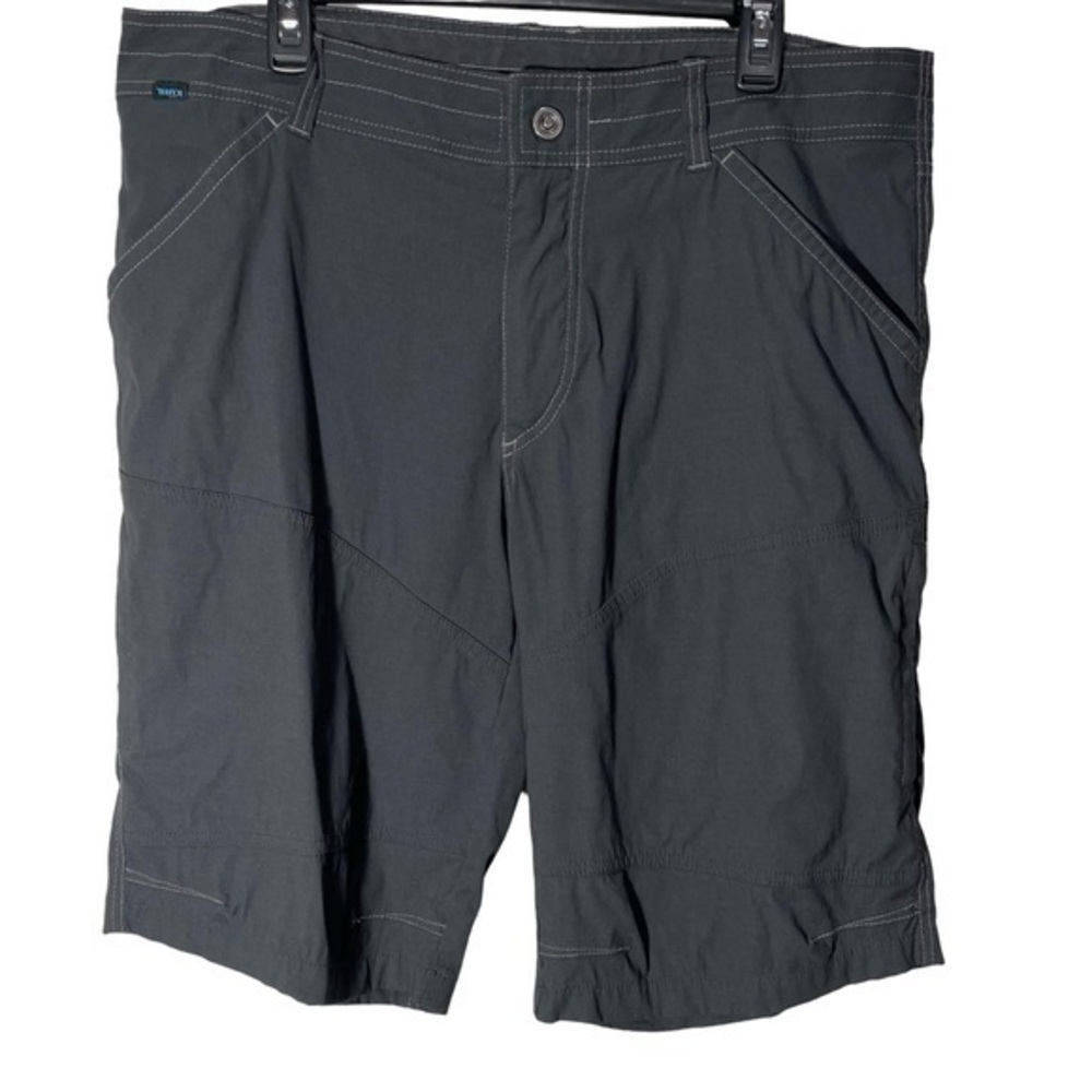 Kuhl Shorts Mens 38 Grey Hiking Outdoors Nylon Flex Fishing Stealth Relaxed
